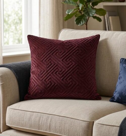 VELVET SCATTER CUSHION W/PIPING - 60 X 60 - Image 2