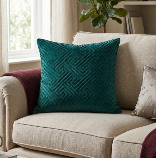 VELVET SCATTER CUSHION W/PIPING - 60 X 60