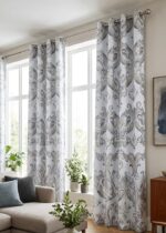 JACQUARD EYELET CURTAIN - 140 X 240CM