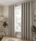 JACQUARD EYELET CURTAIN - 140 X 240CM - Image 3