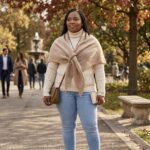 Ladies Poncho Scarf
