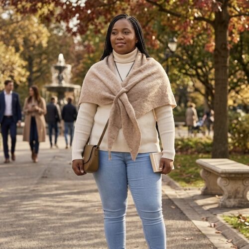 Ladies Poncho Scarf