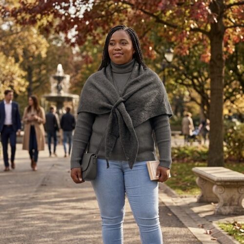 Ladies Poncho Scarf - Image 2