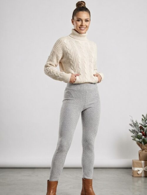 Cosy Ribbed Legging- Grey