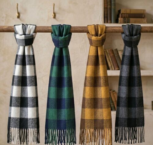 CHECK SCARF W/TASSEL DETAIL - Image 2