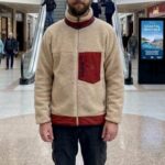 ADULTS SHERPA L/S JACKET FULL ZIP W/NYLON POCKET