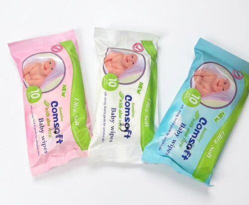 BUNDLE OF 3 - COMSOFT POCKET SIZE BABY WIPES - 10S - Image 2