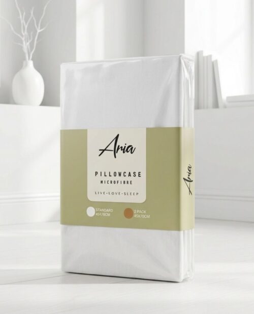 BUNDLE OF 4 - ARIA POLYSTER STD PILLOW COVER - 2 PK