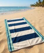 NORTEX STRIPED BEACH TOWEL - 90 X 155CM