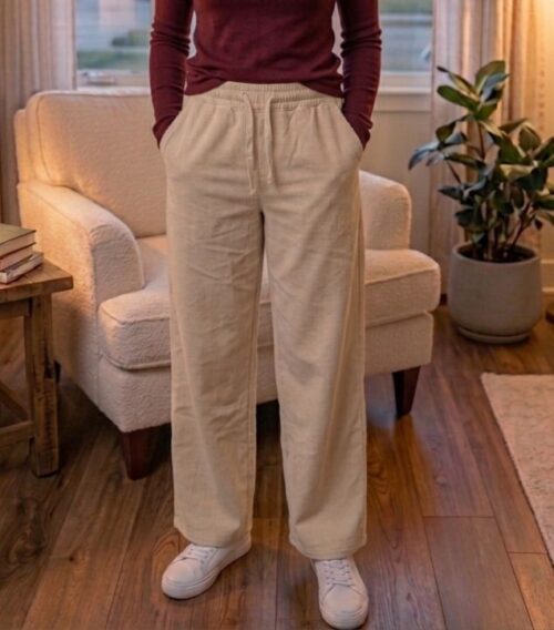 LDS CORDUROY FLAIR JOGGER W/INNER FLEECE