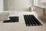HOME SAZZ 2PC COTTON BATHROOM MAT W/TASSELS