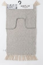 HOME SAZZ 2PC COTTON BATHROOM MAT W/TASSELS - Image 2