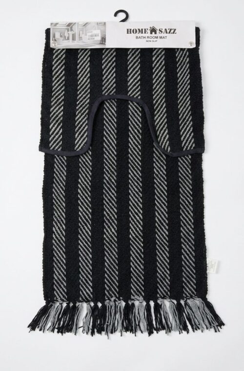 HOME SAZZ 2PC COTTON BATHROOM MAT W/TASSELS - Image 4