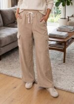 LDS CARGO CORDUROY FLAIR JOGGER W/INNER FLEECE