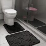 BUNDLE OF 2 - PLUSH MEMORY FOAM BATHROOM MAT SET - 2PC