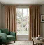 BUNDLE 2 - TAPED UNLINED JACQ BLOCKOUT CURTAIN - 230 X 218