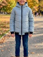 JACK OF SPADE BOYS HOODED PUFFER JACKET W/ELASTIC WAIST - Image 2