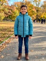JACK OF SPADE BOYS HOODED PUFFER JACKET W/ELASTIC WAIST