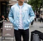 BOOHOO MENS L/S SATIN BOMBA  JACKET - FULL ZIP