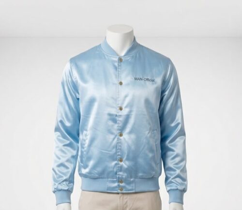 BOOHOO MENS L/S SATIN BOMBA  JACKET - FULL ZIP - Image 2