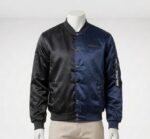 BOOHOO MENS L/S SATIN 2 TONE BOMBA JACKET - FULL ZIP - Image 2