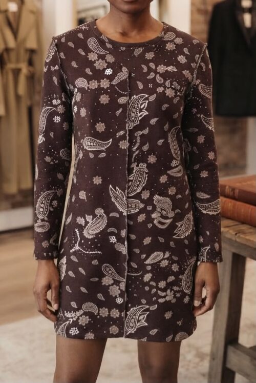 WhatsApp Image 2026-07-03 at 14.40.25 LADIES PAISLEY L/S PRTD OUTER STITCH DRESS - Image 1