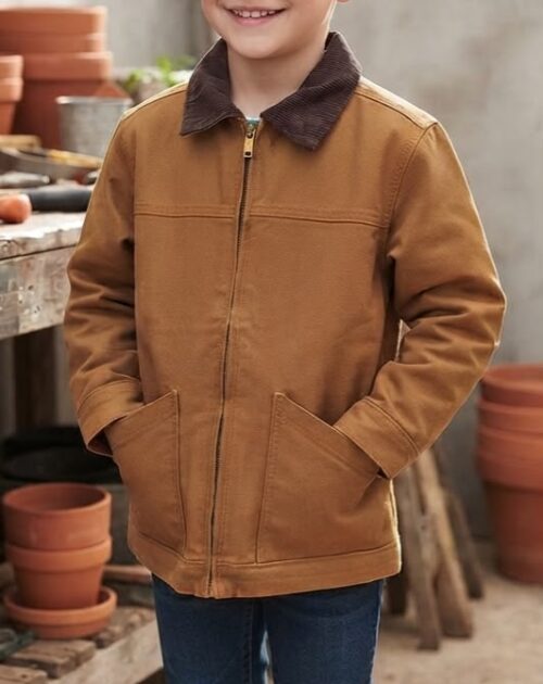 WhatsApp Image 2026-07-08 at 12.17.34 BOYS CORDUROY L/S FULL ZIP COLLAR JACKET - Image 1