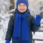 KIDS WINTER KNITTED 3PC SET - BEANIE/GLOVE/SCARF