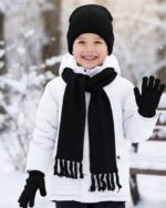 KIDS WINTER KNITTED 3PC SET - BEANIE/GLOVE/SCARF - Image 2
