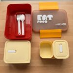 EAT FOOD LUNCH BOX SET W/UTENSILS -  3PC