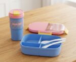 GRID LUNCH BOX  SET W/UTENSILS & 550ML BOTTLE - Image 2