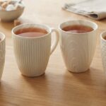 CERAMIC EMBOSSED COFFEE MUGS