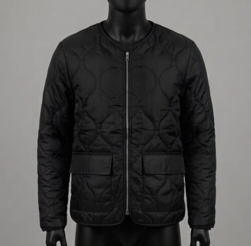 BOOHO MENS L/S FULL ZIP QUILTED JACKET W/FRONT POCKET - Image 2