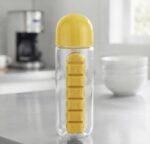 ACRYLIC WATER BOTTLE W/ SIDE PILL ATTACHTMENT - Image 4
