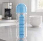 ACRYLIC WATER BOTTLE W/ SIDE PILL ATTACHTMENT - Image 3