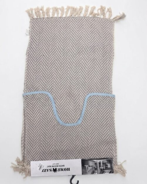 HOME SAZZ 2PC COTTON BATHROOM MAT W/TASSELS - Image 2