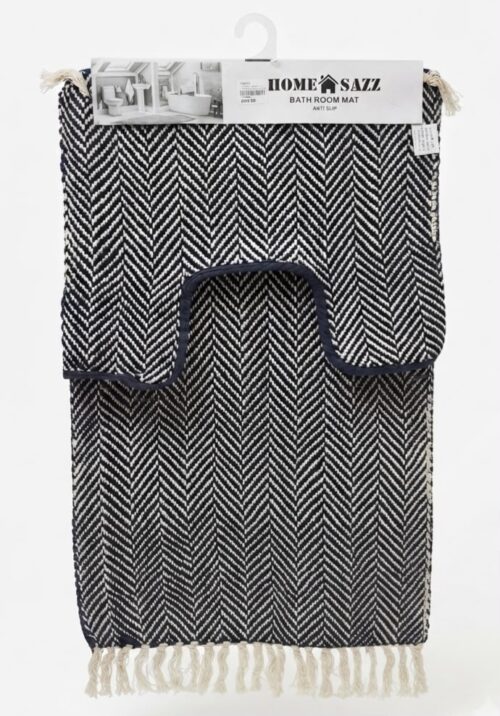BUNLDE OF 2 - HOME SAZZ 2PC COTTON BATHROOM MAT W/TASSELS - Image 4
