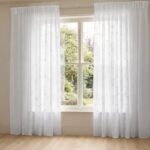 CASA COLLECTION EMBROIDERED UNLINED SHEER TAPE CURTAIN – 230 × 218CM
