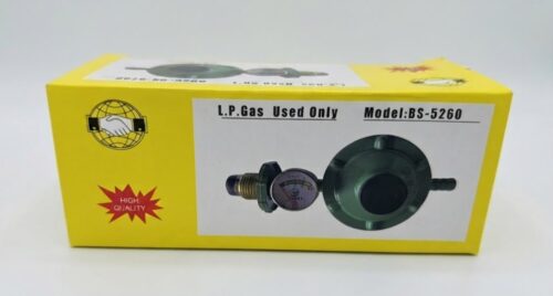 L.P.G GAS BULLNOSE REGULATOR WITH PRESSURE GAUGE - Image 1