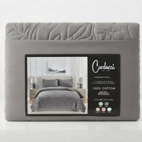 CARDUCCI WASHED QUILT 100% COTTON - 260 X 240CM - Image 3