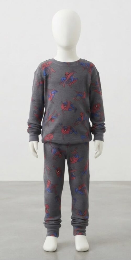 REAL KIDS' 2-PIECE LONG SLEEVE PYJAMA SET WITH PRINTED PANTS - SPIDERMAN - Image 2
