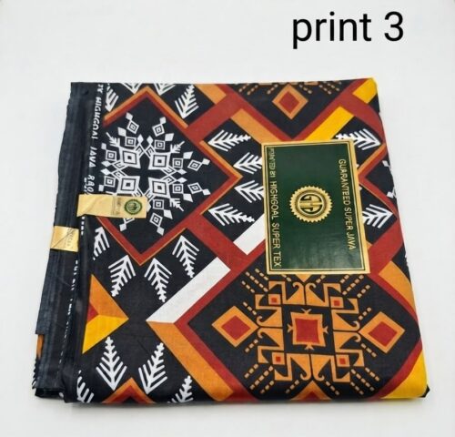 BUNDLE OF 3 - POLYESTER TRADITIONAL MATERIAL - 6 YARDS - Image 3