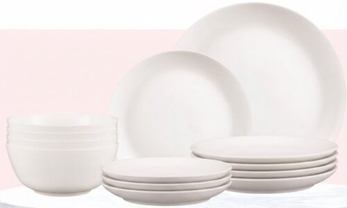 COSMO LA OPALA 12-PIECE PLAIN WHITE DINNER SET