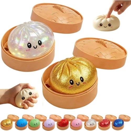 SQUISHY BUN & DUMPLING MYSTERY DECOMPRESSION TOY – ASSORTED DESIGNS