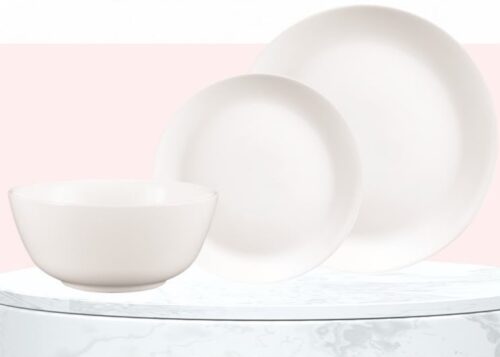 COSMO LA OPALA 12-PIECE PLAIN WHITE DINNER SET - Image 2