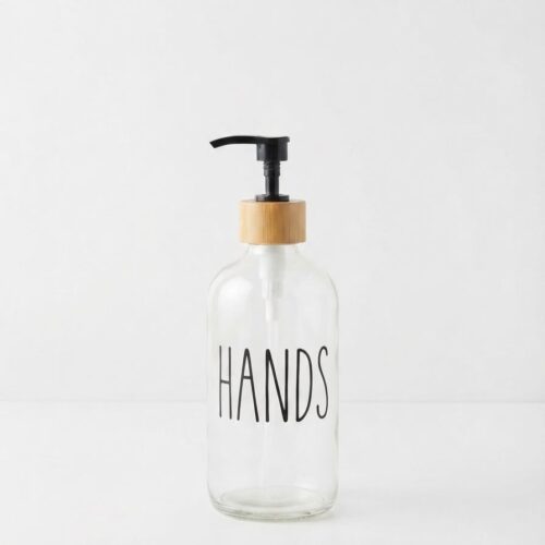 CLEAR GLASS SOAP DISPENSER  – ASSORTED DESIGN - Image 3