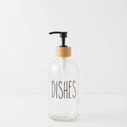 CLEAR GLASS SOAP DISPENSER  – ASSORTED DESIGN - Image 2