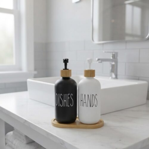 SOAP & LOTION DISPENSER SET – 2 PIECES – 500ML