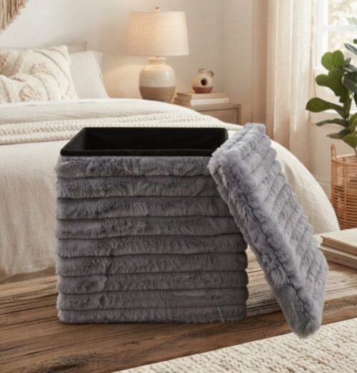 FLUFFY RIB STORAGE BOX – 35 X 35CM - Image 1