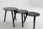 MULTIFUNCTIONAL 3-PIECE ROUND COFFEE TABLE SET - Image 2